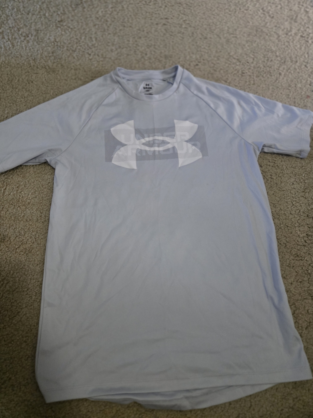 Under Armour Light Blue Short Sleeve Tech Tee with Chest Logo